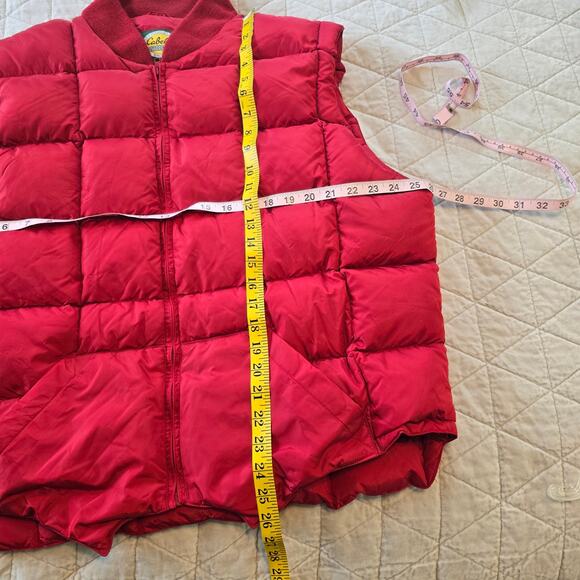 Cabela's Premier Northern Goose Down Vest Men's XLT Red Puffer Zip Up Outdoors - Picture 11 of 12